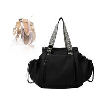 Essential Tote Bag-15 Pockets Compartments,Multifunctional Travel Organizer Bag for Various Occasions(Black)