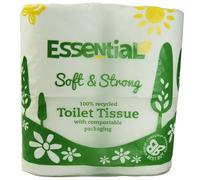 Essential Trading Soft Recycled Toilet Tissue - Compostable film - Pack of 4