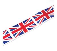 Essential Trimmings Union Jack Ribbon 50m x 35mm, Polyester blend, Multi-Colour, 50 m x 35 mm