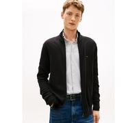 Essential Zip-Up Cardigan Black