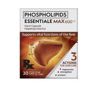 ESSENTIALE MAX 600mg 4 x 30 Capsules. Made in Poland. Polish Distribution, Polish Language.