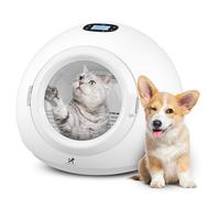 EssentialPets 55L Smart Pet Grooming Dryer Box - Quick, Low Noise, Self Dry, Portable & Fast Hair Drying for Dogs, Cats, and Small Pets with Temperature and Timer Control, Spa Treatment