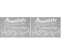 Essentials 27101 51mm Treasury Tags (Approx 100),Green (Pack of 2)
