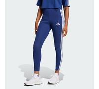 adidas Women's ESSENTIALS 3-STRIPES COTTON LEGGINGS, Dark Blue/White, XS