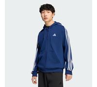 adidas Men's Essentials 3-Stripes French Terry Full-Zip Hoodie Sweatshirt, team navy blue 2/white, 3XL