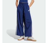 adidas Women's Essentials 3-Stripes Lifestyle Woven Parachute Pants, Dark Blue/White, XXL