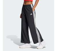 adidas Women's Essentials 3-Stripes Lifestyle Woven Parachute Pants, Black/White, XXL