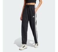 adidas Women's Essentials 3-Stripes Open Hem French Terry Pants, Black/White, S