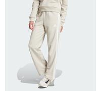 adidas Women's Essentials 3-Stripes Open Hem French Terry Pants, Wonder Alumina/White, XL