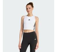 adidas Women's Essentials 3-Stripes Padded Tank Shirt, White, M