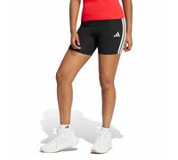 adidas Women's ESSENTIALS 3-STRIPES HIGH WAISTED BIKER SHORTS, Black/White, M