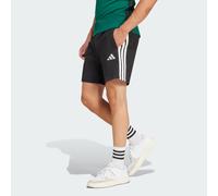 adidas Men's Essential Three Stripes Single Jersey Short 7IN, Black/White, XL