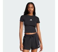 Adidas Essentials 3 Stripes Slim Baby Short Sleeve T-shirt Black XS Woman