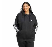 Essentials 3-Stripes Zip-Up Hoodie Black