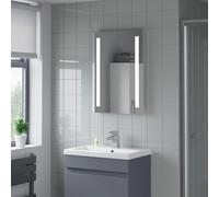 Essentials Aqua LED Bathroom Mirror 500 x 700mm - Battery Operated