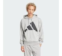 adidas Men's ESSENTIALS BIG LOGO FRENCH TERRY HOODIE, Medium Grey Heather/Black, S