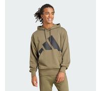 adidas Men's ESSENTIALS BIG LOGO FRENCH TERRY HOODIE, Olive Strata/Black, XS