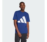 adidas Men's Essentials Big Logo Single Jersey TEE, Dark Blue/White, XS