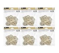Essentials By Leisure Arts Bundle Wood Numbers, 6Pk of 38Pc - Assorted Wooden Numbers for Crafts, DIY Projects, Home Décor & More - Perfect for Customizing Signs, Art, and Creative Crafting