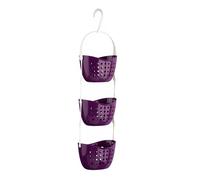 Premier Housewares 1601486 3-Tier Shower Caddy / Shelf Purple Small Storage Baskets / Hanging Organiser Plastic Bathroom Caddy / Shower Organiser 23 x 17 x 83