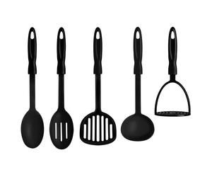 Essentials by Premier 5pc Black Nylon Kitchen Tool Set