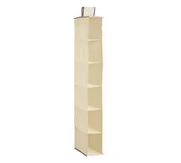 Essentials by Premier 6 Section Cream Hanging Shoe Organiser