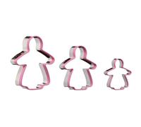 Essentials by Premier Durable Gingerbread Lady 3Pc Cutter Set, Simple To Use Biscuit Cutters, Dishwasher Safe Cookie Cutters