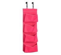 Essentials by Premier Over Door Hot Pink 4 Tier Hanging Organiser