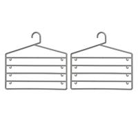 Premier Housewares Plastic Trouser Organiser - Grey, Set of 2