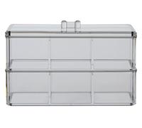 Essentials by Premier Six Compartment Clear Plastic Cosmetics Organiser