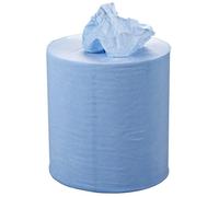 Essentials C2B129E Centrefeed Roll, 2 Ply, Blue, 120 m x 190 mm, Set of 6