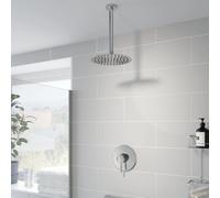 Essentials Ceiling Fed Rainfall Head Concealed Mixer Shower - Chrome