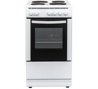 ESSENTIALS CFSEWH18 50 cm Electric Solid Plate Cooker - White, White