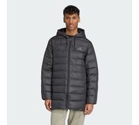 adidas Men's Essentials Climawarm 3 Stripes Light Down Hooded Parkas Coat, black, XXL
