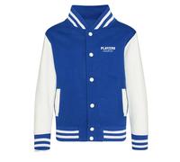 Essentials Collection Kids Royal Blue & White Varsity Jacket - Blue / 12-13 years