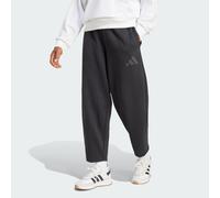 Adidas Essentials Contemporary Logo Fleece Barrel Pants Black XS Woman