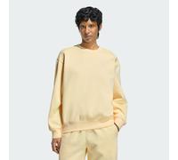 Adidas Originals Essentials Crew Long Fleece Oversized Sweatshirt Beige M Woman