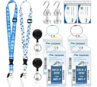 Essentials Cruise Luggage Tag Holder Set 14PCS, Cruise Luggage Tags for Suitcases with Zip Seal & Steel Loops, Waterproof Clear Tags Cruise Luggage Accessories, for P&O, Princess, Carnival, MSC, NCL