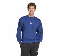 adidas Men's ESSENTIALS FEELCOZY FLEECE SWEATSHIRT, dark blue/white, S