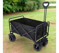 Essentials Folding Camping Festival Trolley Black - 150L by Go Beyond