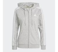 adidas Women's 3s Ft Hoodie, Medium Grey Heather/White, L UK