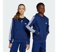 adidas Unisex Kids ESSENTIALS FULL ZIP HOODIE, Dark Blue/White, 9-10 Years