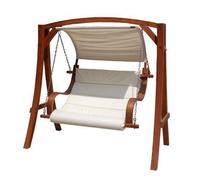 Essentials Garden Swing Seat by Wensum - 3 Seats Cream Cushions