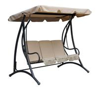 Essentials Garden Swing Seat by Wensum - 3 Seats Cream Cushions