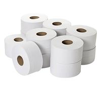 Essentials JWH150 Box Mini Jumbo Toilet Roll, 2-Ply, 150 m, White (Pack of 12)