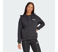 adidas Women Essentials Linear Full Zip French Terry Hoodie Black