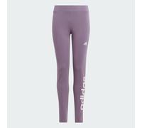 adidas Girl's Essentials Linear Logo Cotton Tights, Shadow Violet/Clear Pink, 11-12 Years