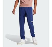 adidas Men's Essentials Linear Single Jersey Pant, Dark Blue/White, XL