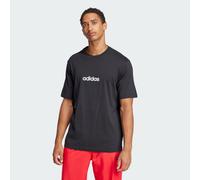 adidas Men's Essentials Linear Single Jersey TEE, Black/White, XXL