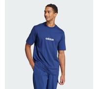 adidas Men's Essentials Linear Single Jersey TEE, Dark Blue/White, S